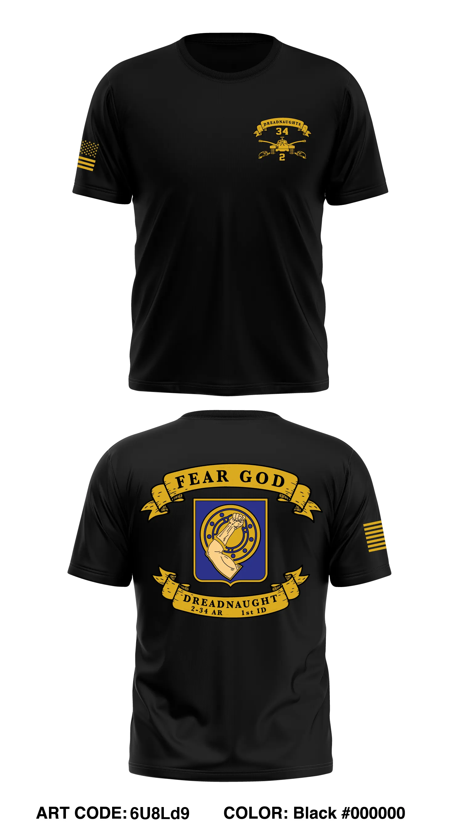 2-34 AR, 1ABCT Core Men's SS Performance Tee - 6U8Ld9