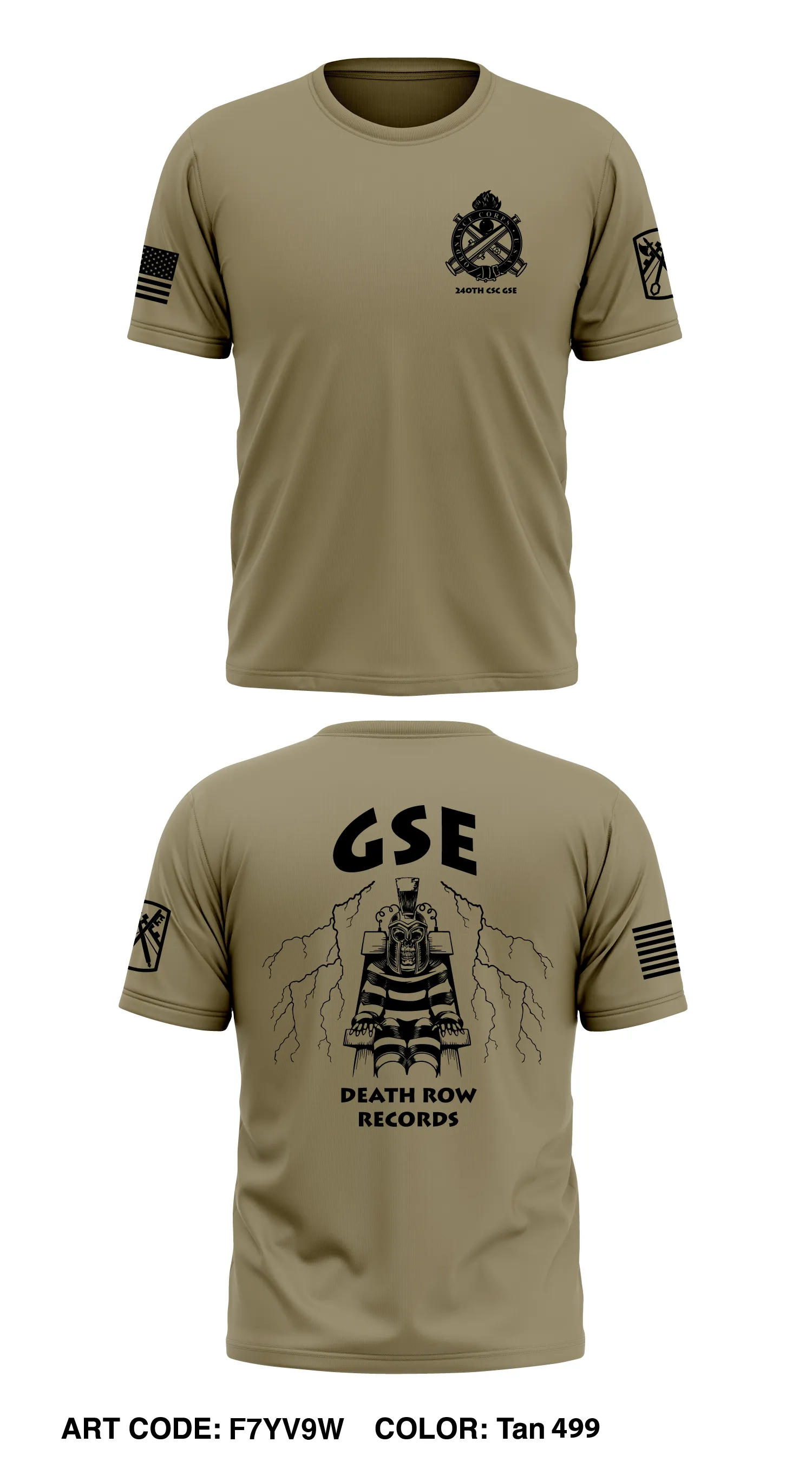 240th CSC GSE Core Men's SS Performance Tee - F7YV9W