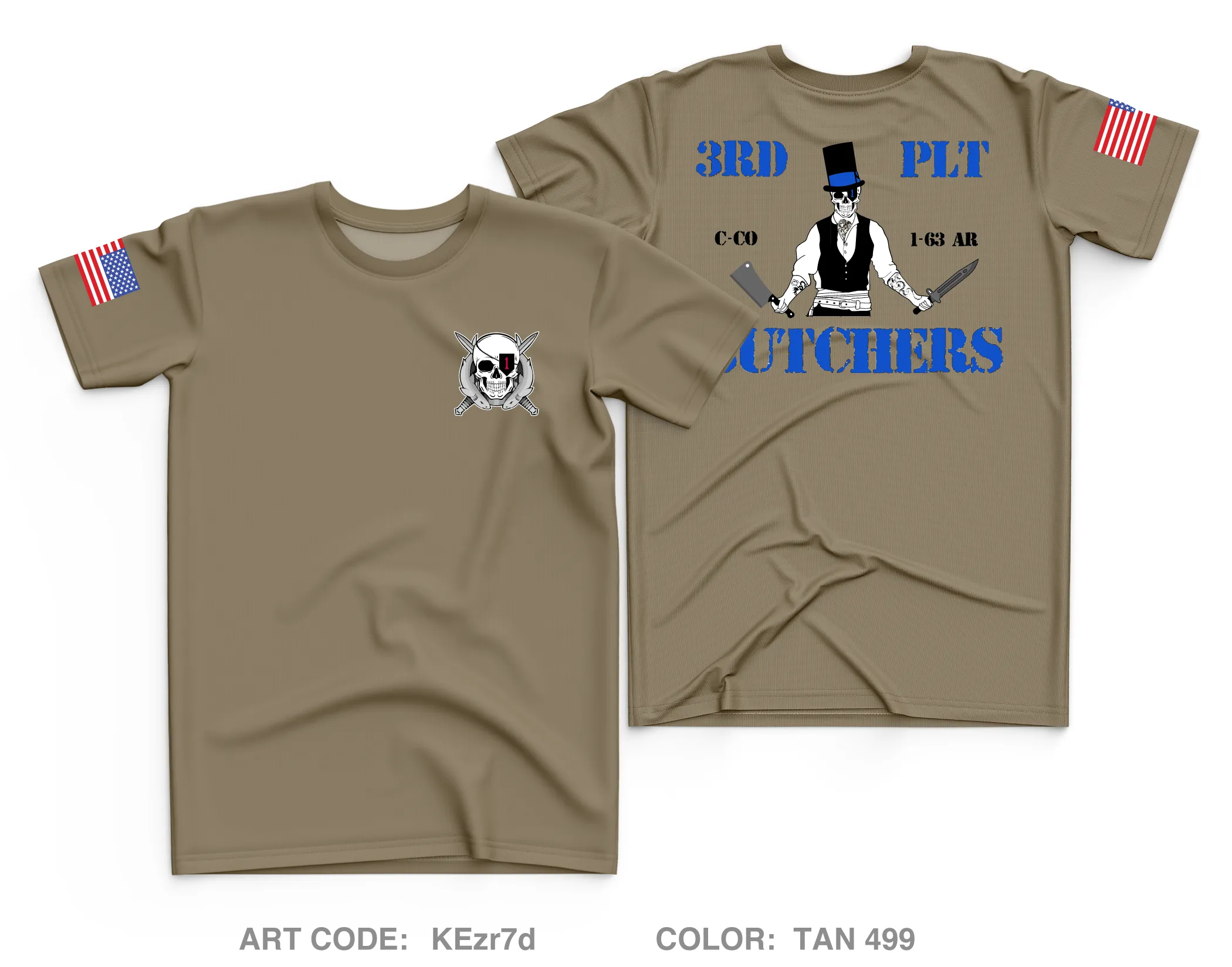 3rd PLT, Cutthroat Company, 1-63 AR BN Core Men's SS Performance Tee - KEzr7d
