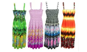4-Pack Sexy Short Summer Dresses - Assorted Styles and Colors