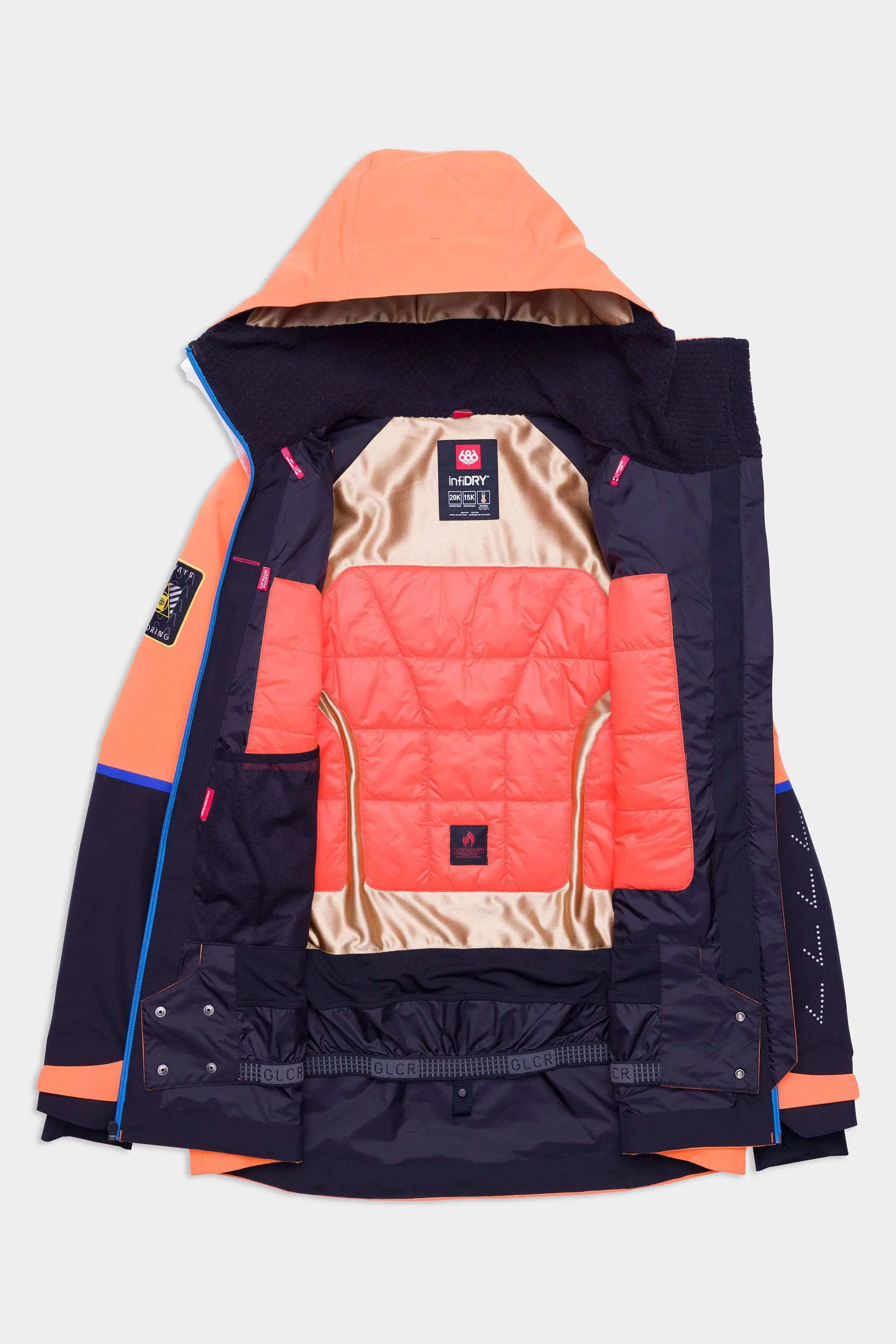 686 Exploration Thermograph Jacket Mens NASA Orange Black