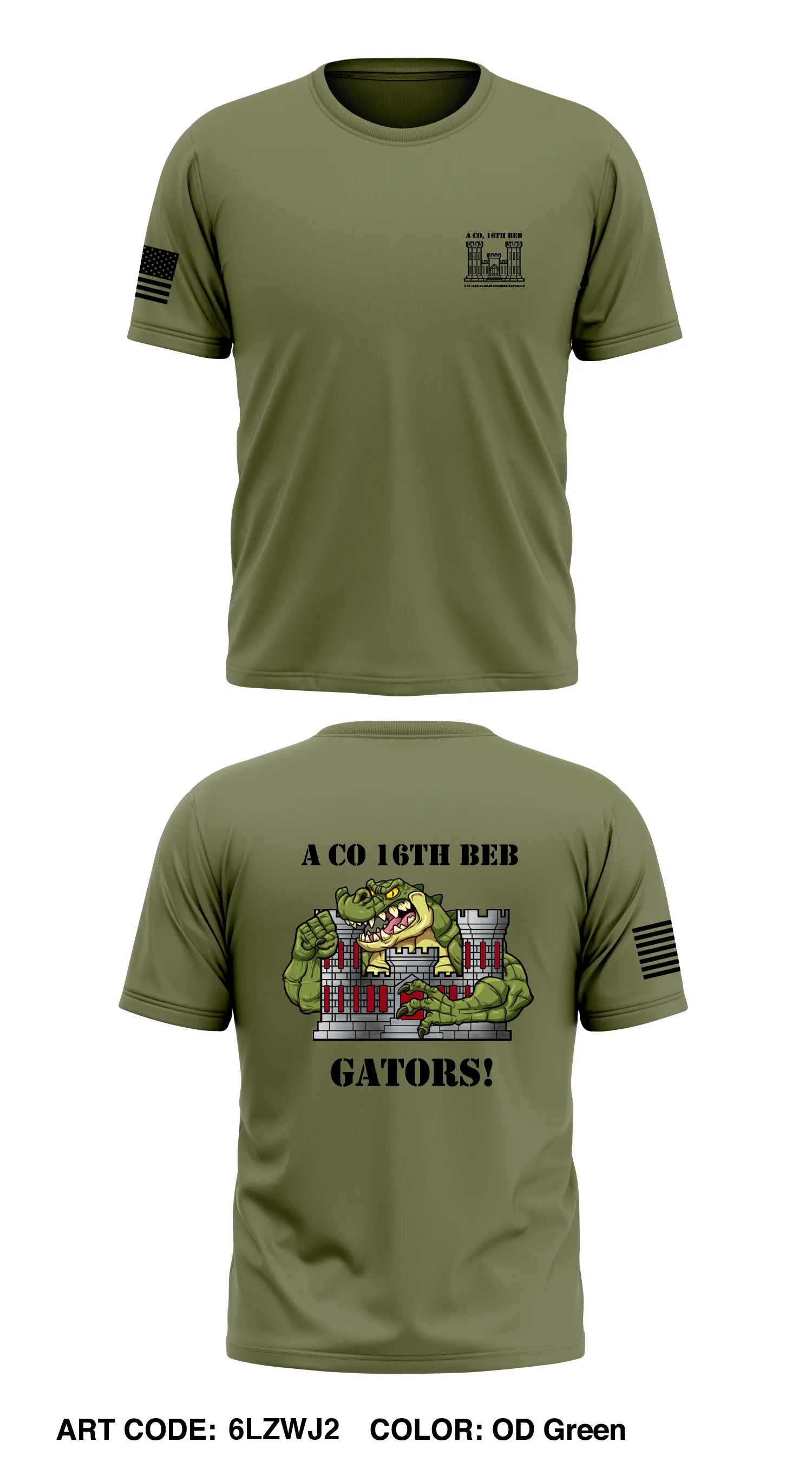 A Co 16th Brigade Engineer Battalion Store 1 Core Men's SS Performance Tee - 6LZWJ2