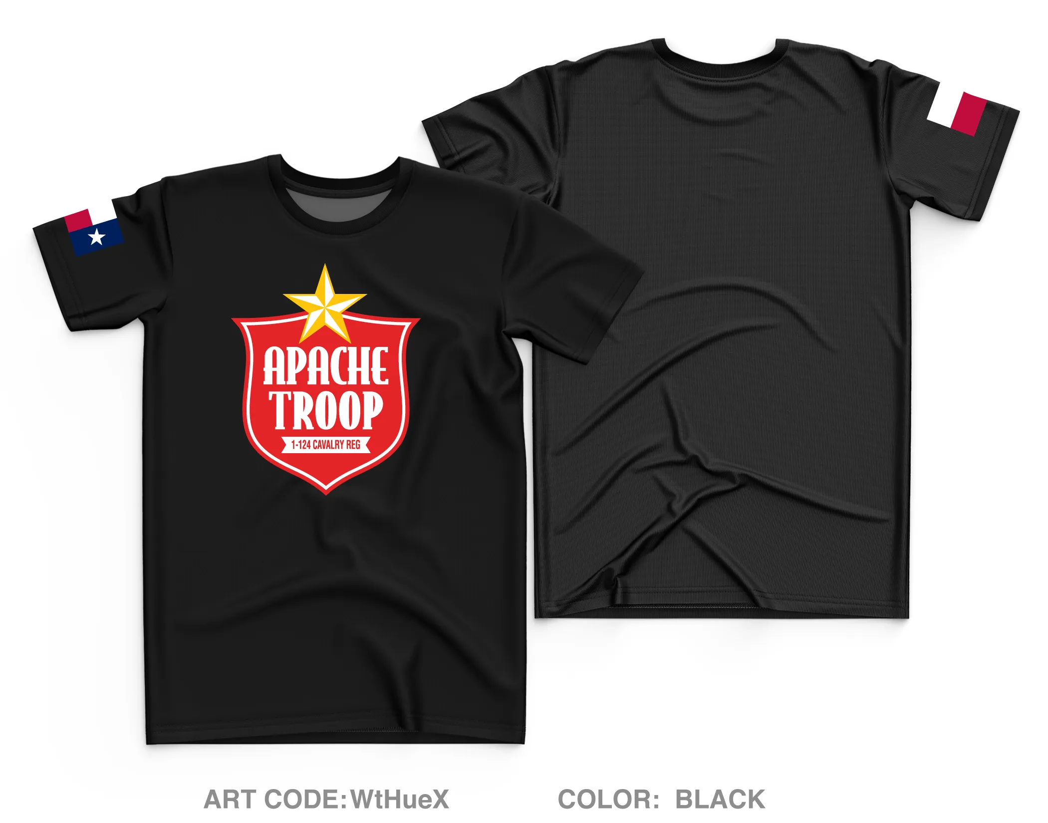 A Troop 1|124th Cavalry Reg Core Men's SS Performance Tee - WtHueX