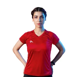 Active V- Neck (Red)