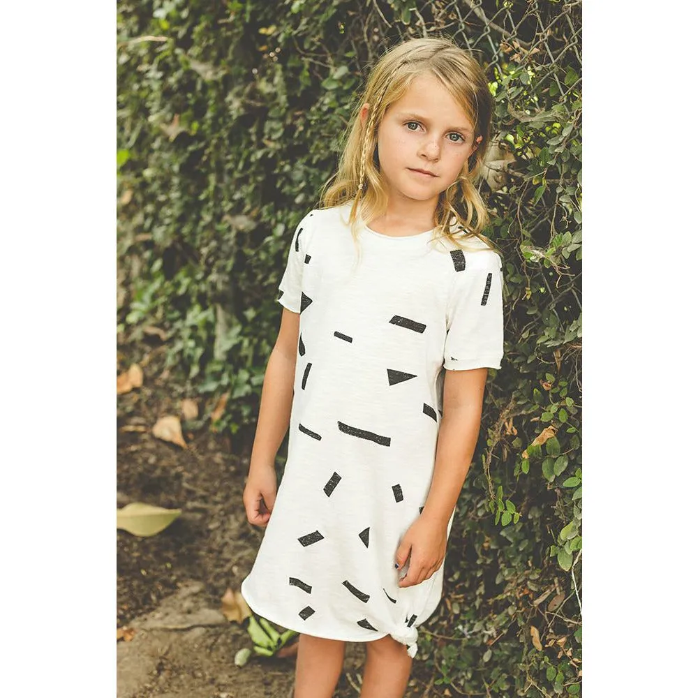 Akane-Party Dress | White w/Black