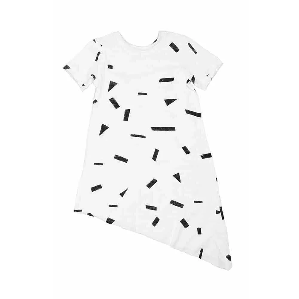 Akane-Party Dress | White w/Black