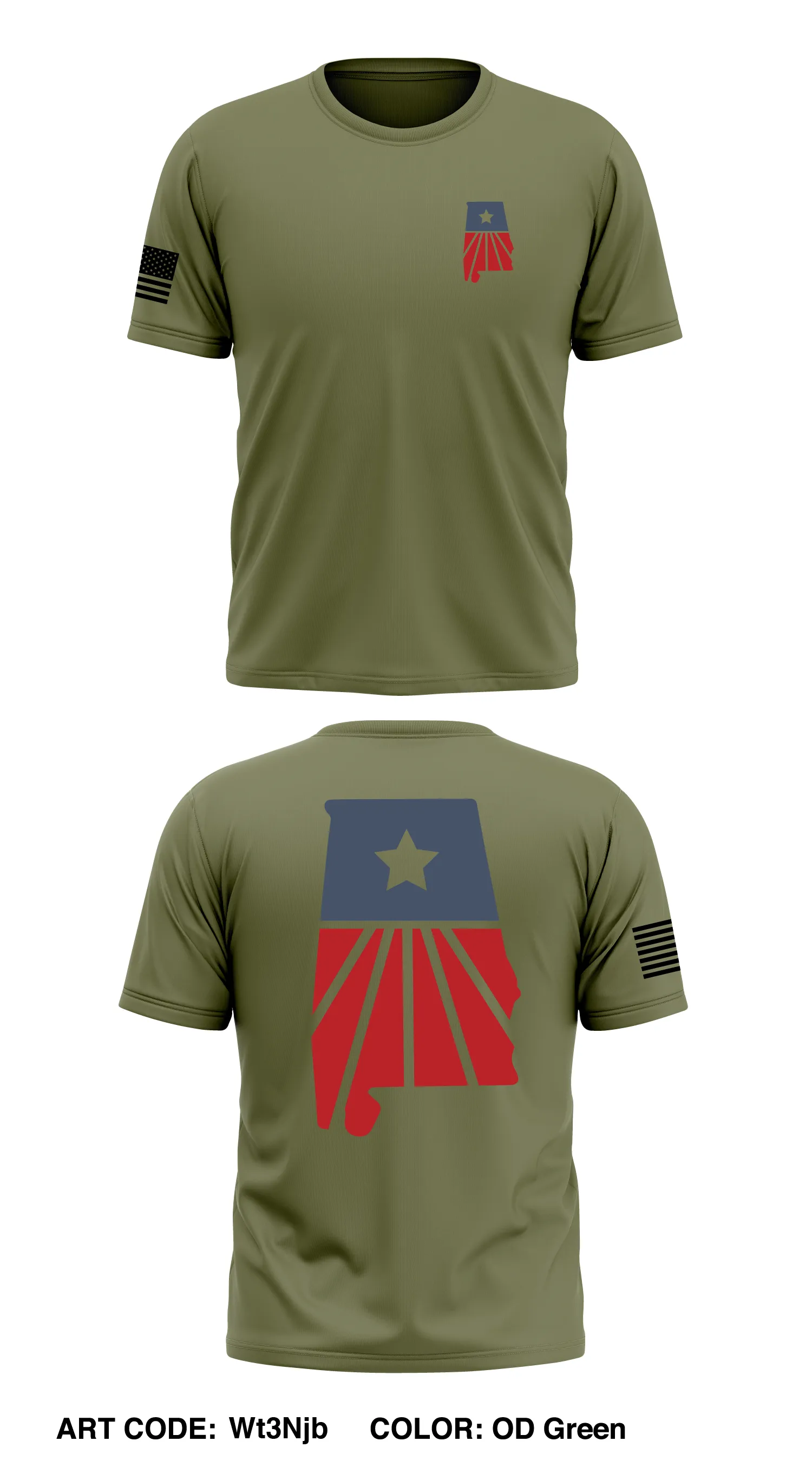 Alabama Veteran Store 1 Core Men's SS Performance Tee - Wt3Njb