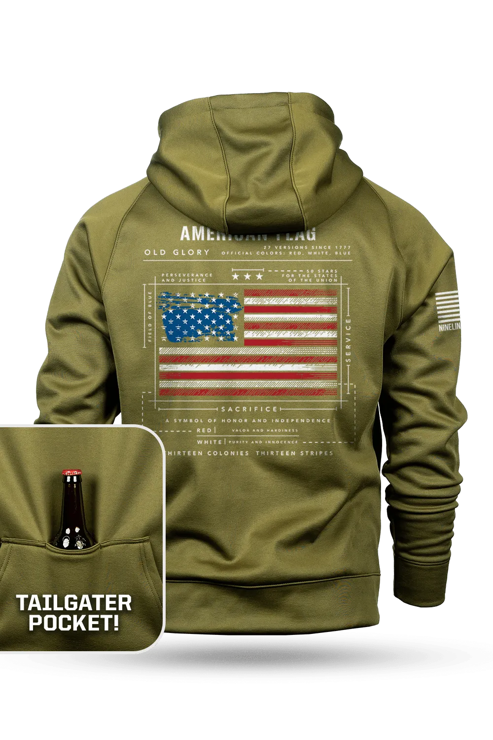 American Flag Schematic - Tailgater Hoodie
