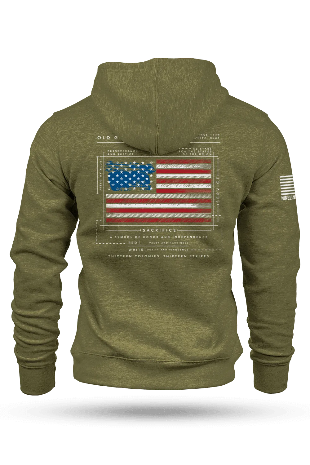 American Flag Schematic - Tailgater Hoodie