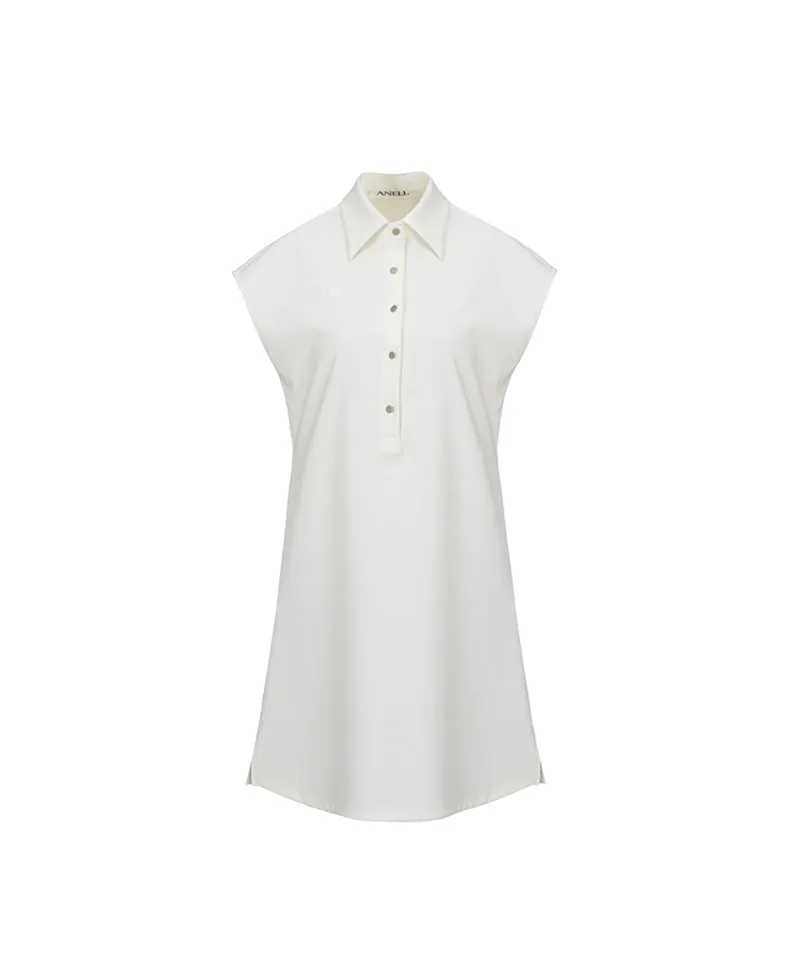 Anell Golf Sandra Golf Collar One Piece - White