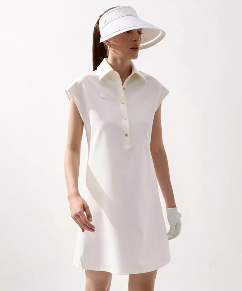 Anell Golf Sandra Golf Collar One Piece - White