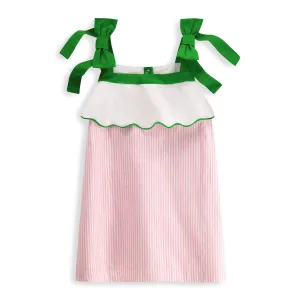 Anna Dress -- Pink Bubble Stripe