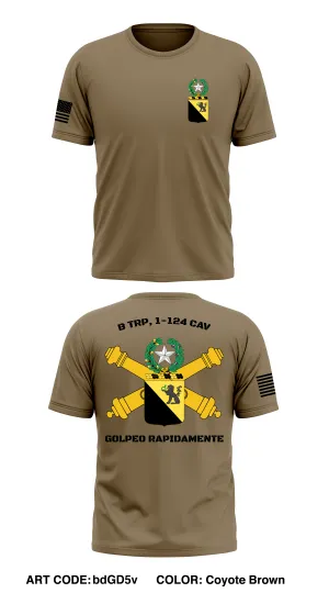 B Trp, 1-124 Cav Store 1 Core Men's SS Performance Tee - bdGD5v