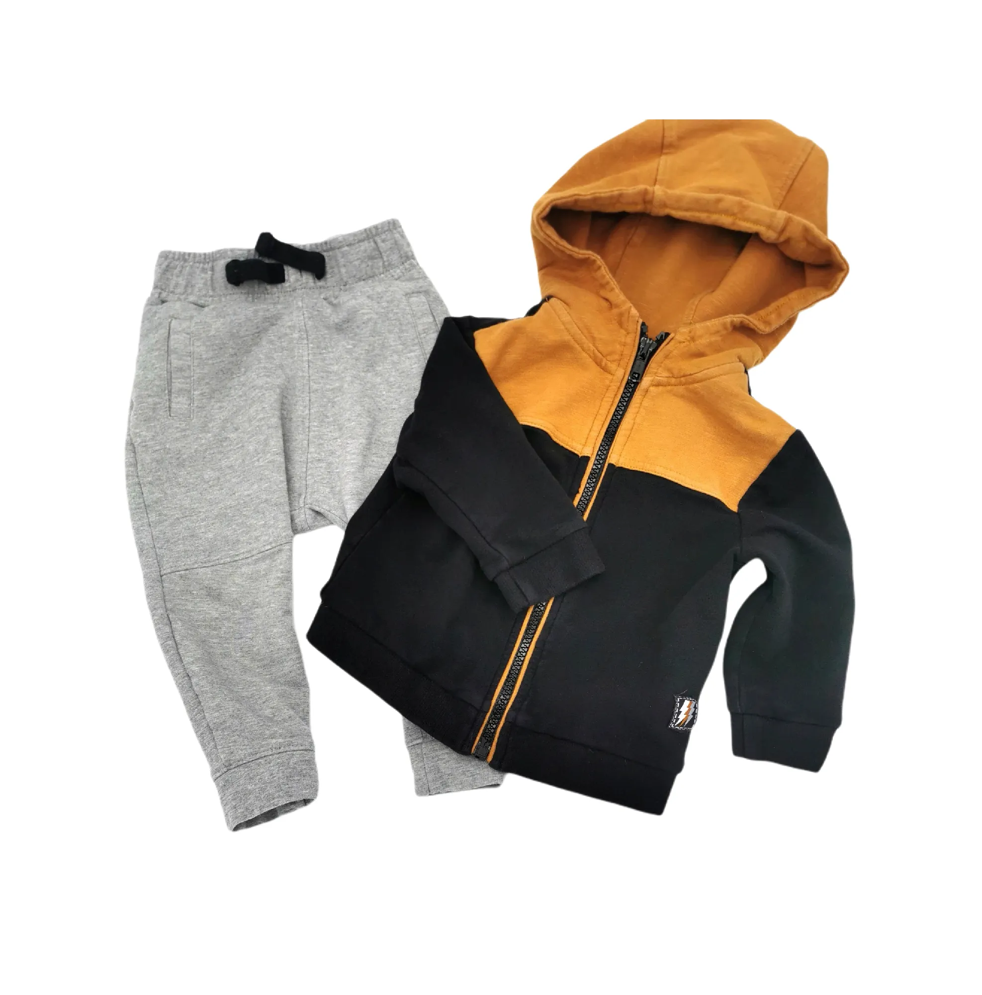 BABY BOY SIZE 6/9 MONTHS - FIERCE FRANK, 2 Piece Matching Outfit, Hoodie & Sweatpants VGUC B24