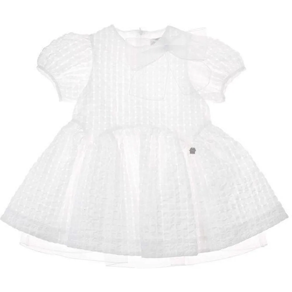 Baby Girls White Dress With Bow