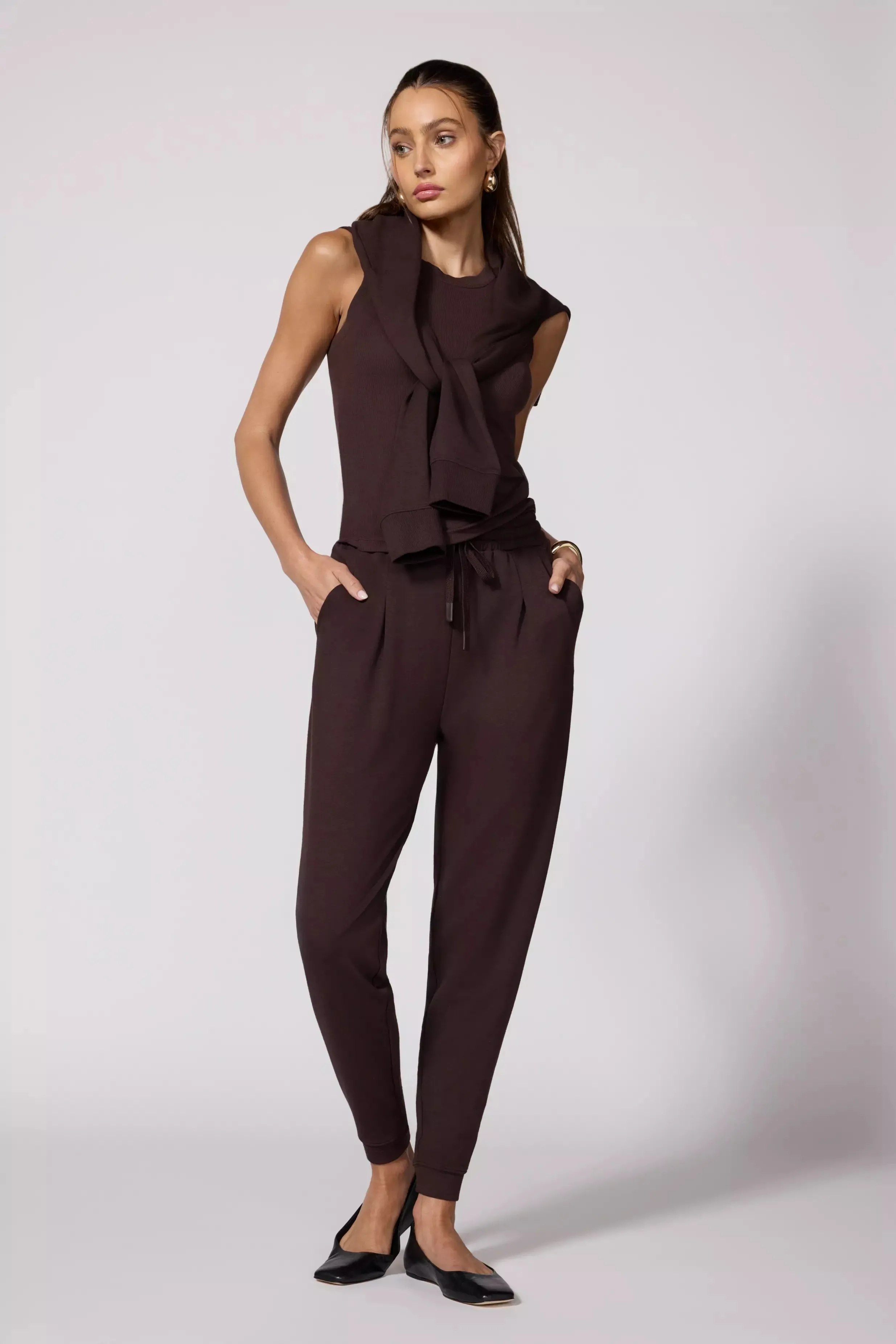 Baby Rib Tank - Chocolate Brown