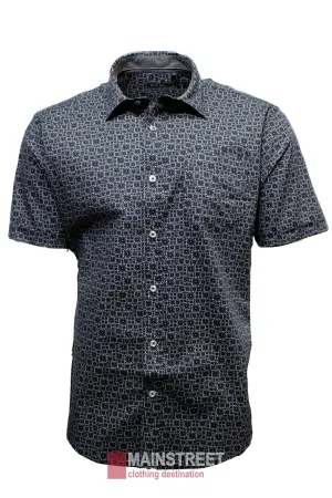 Back Bay Stretch Cotton Print Short Sleeve Shirt