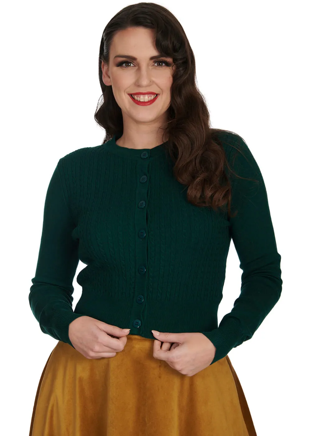 Banned Sylvia 50's Cardigan Dark Green