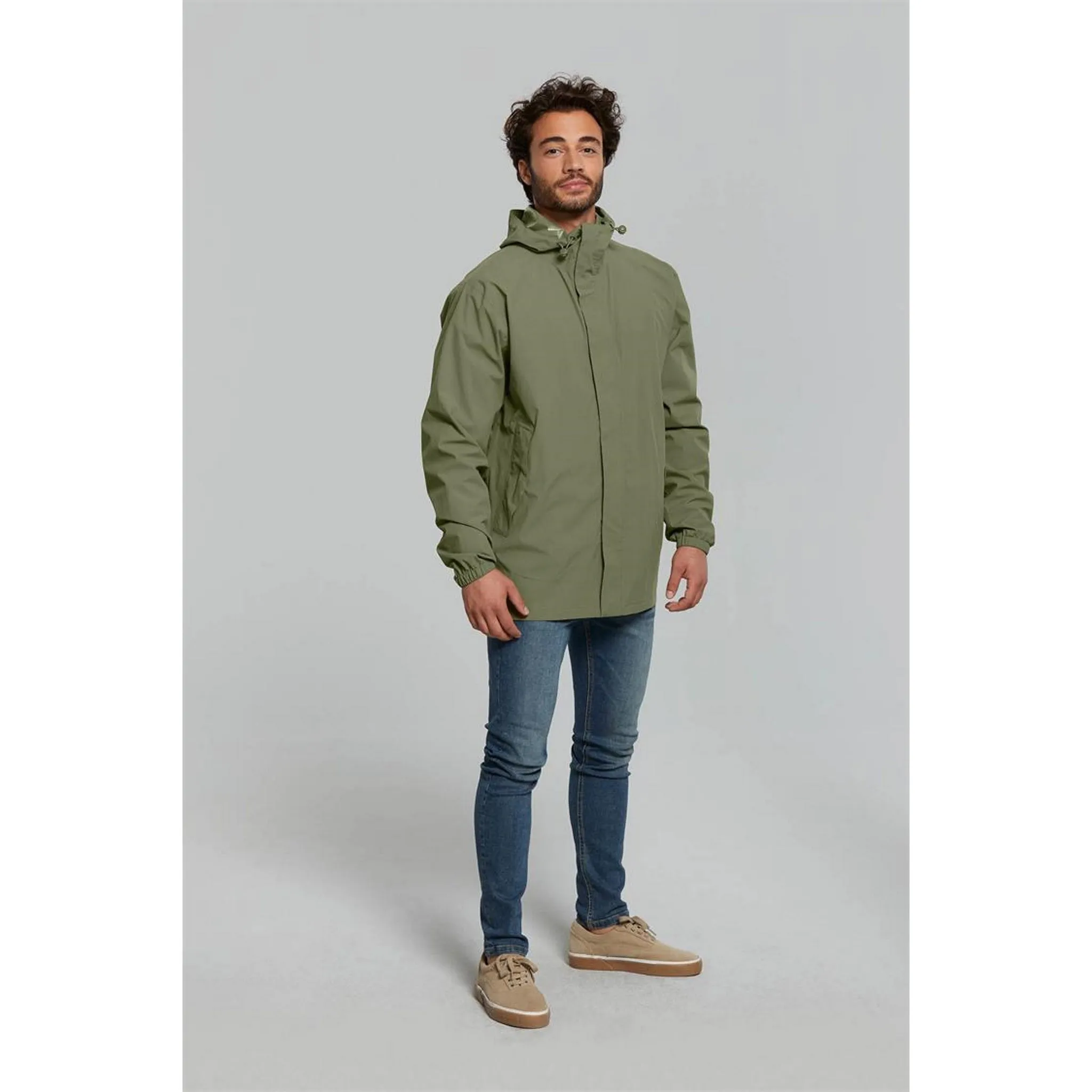 Basil Hoga Unisex Bicycle Rain Jacket Olive Green