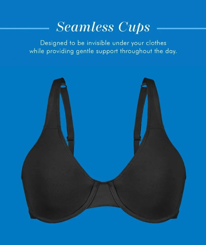Bestform Unlined Cotton Stretch T-Shirt Bra with Underwire 3 Pack- Black/Sand/White