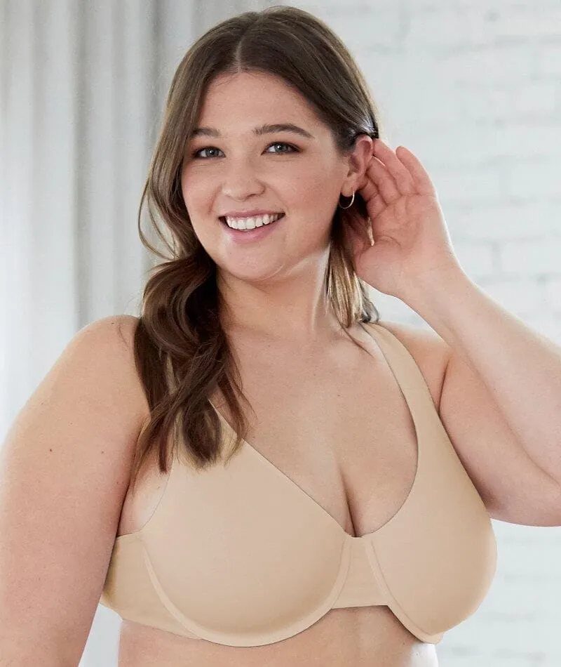 Bestform Unlined Cotton Stretch T-Shirt Bra with Underwire 3 Pack- Black/Sand/White