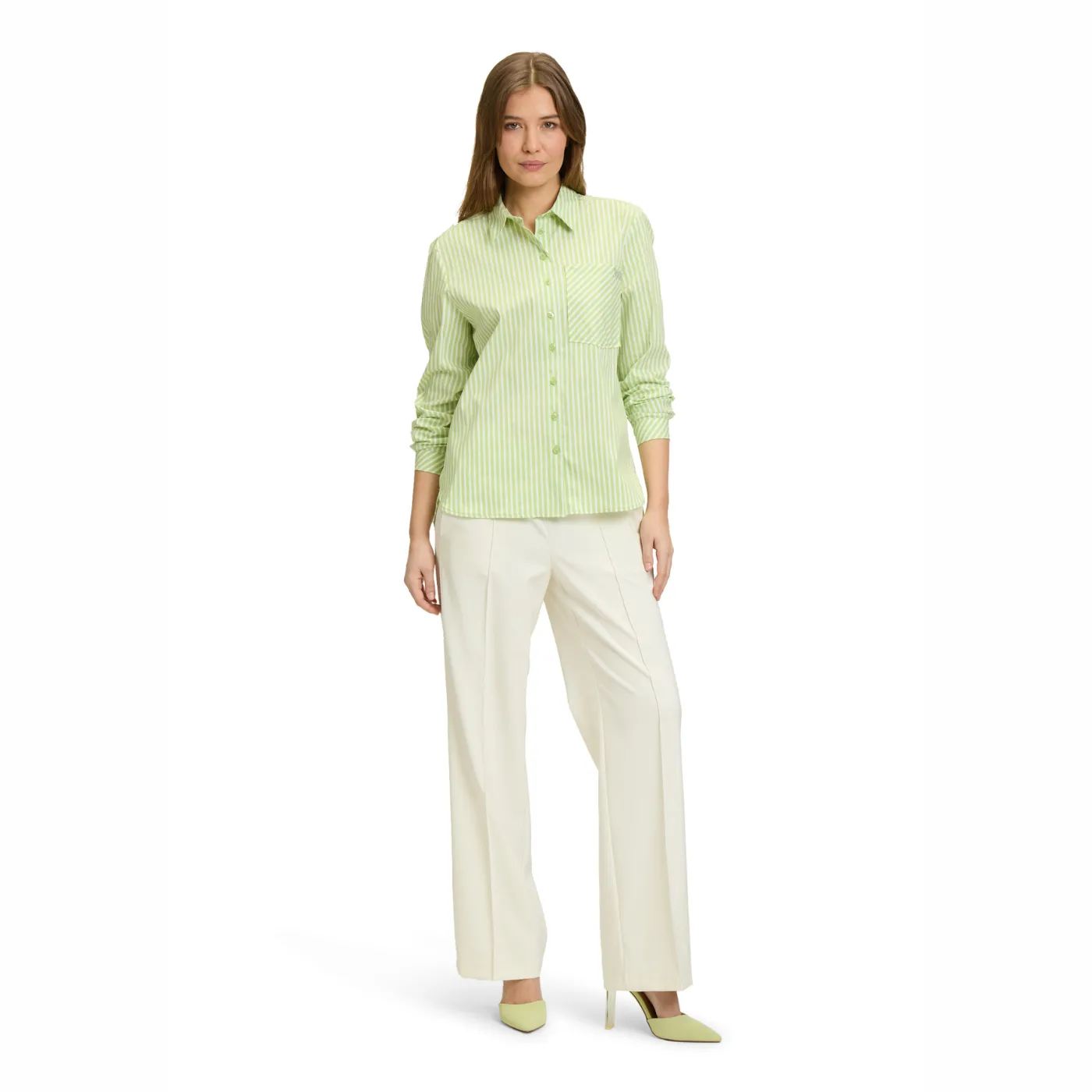 Betty Barclay Blouse Green/White