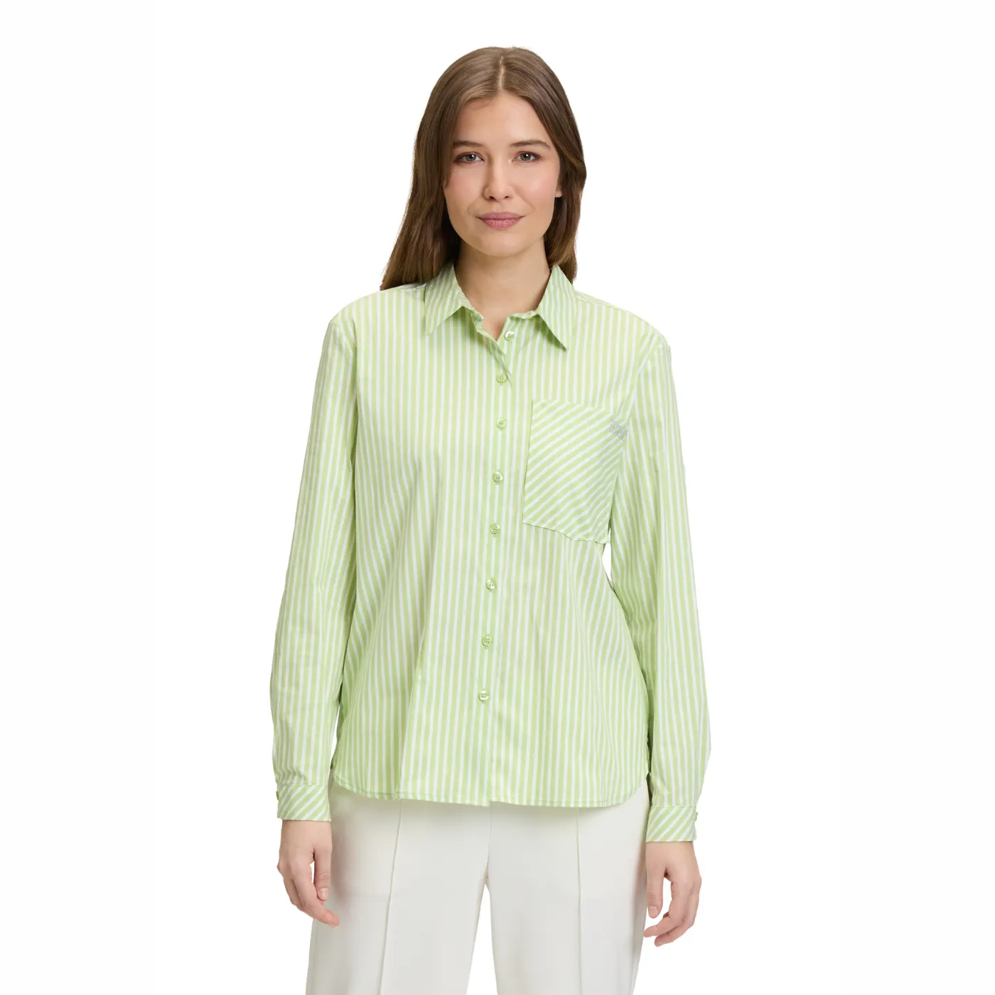 Betty Barclay Blouse Green/White