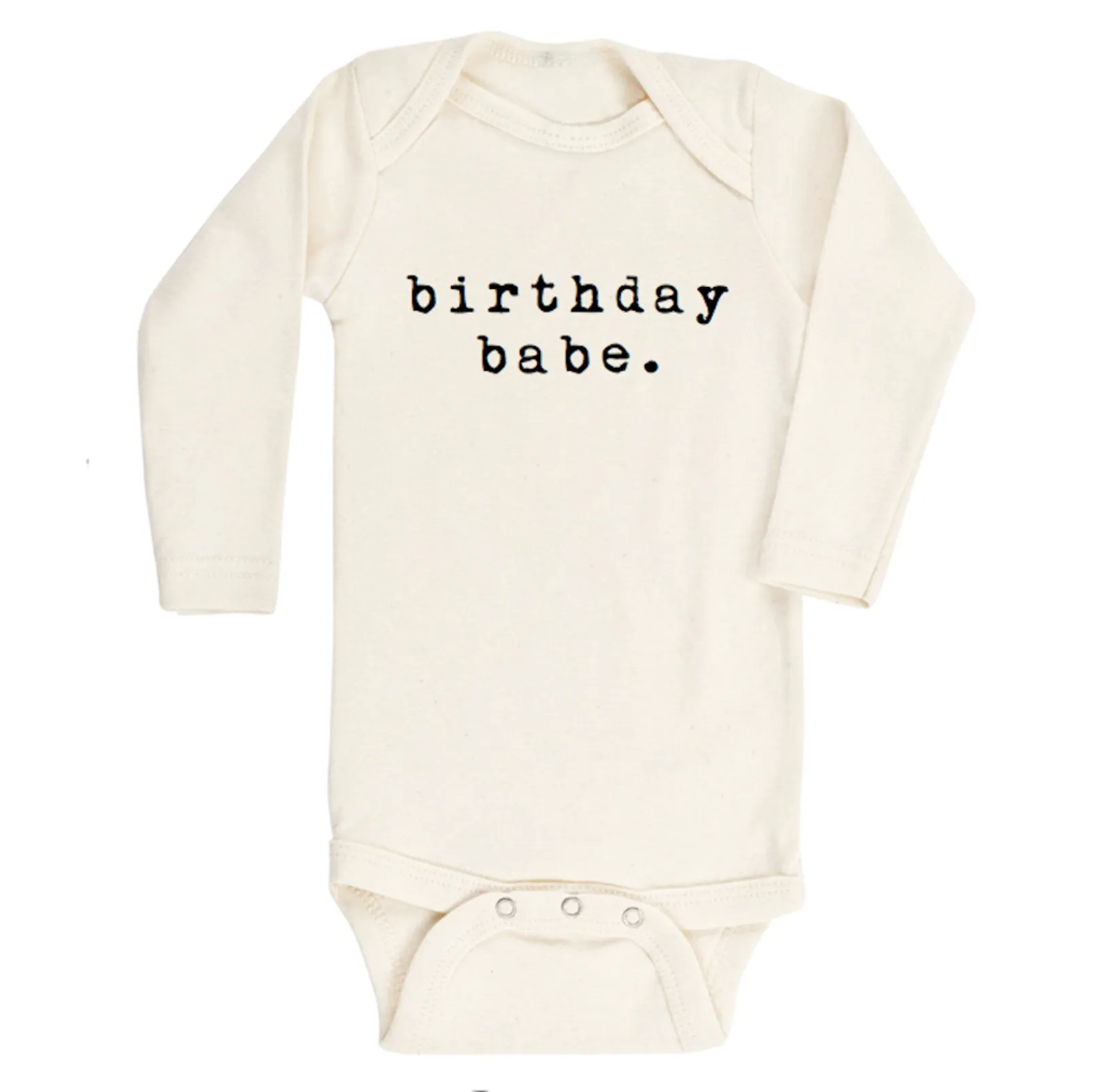 BIRTHDAY BABE LONG SLEEVE BODYSUIT - BLACK