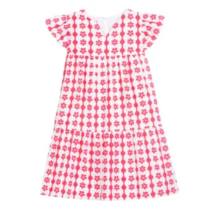 Bisby Positano Dress - Raspberry Scallop