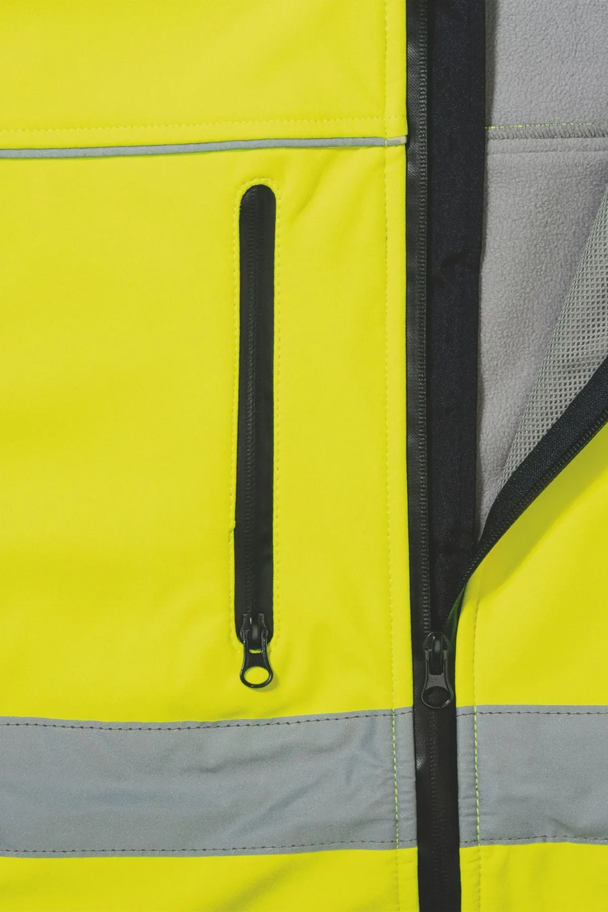 Bisley Hi Vis Soft Shell Taped Jacket