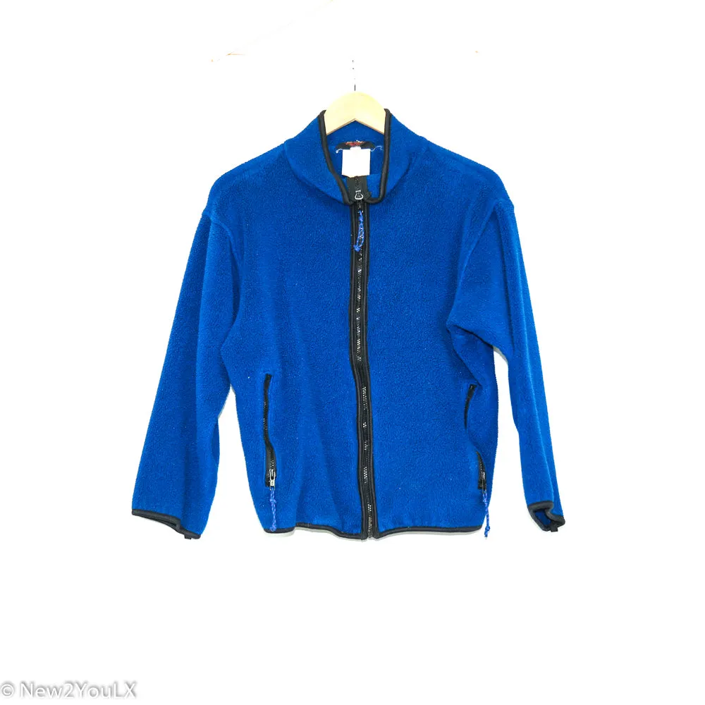 Blue Fleece Zip Up Front Sweater (REI)