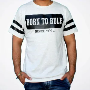 Born to Rule Sikh Punjabi T Shirt - White