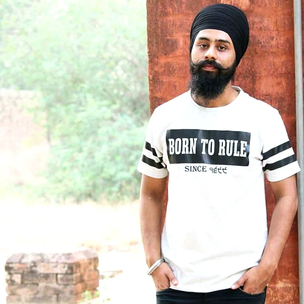Born to Rule Sikh Punjabi T Shirt - White