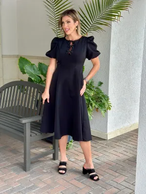 Bow Effortless Elegance Midi Dress