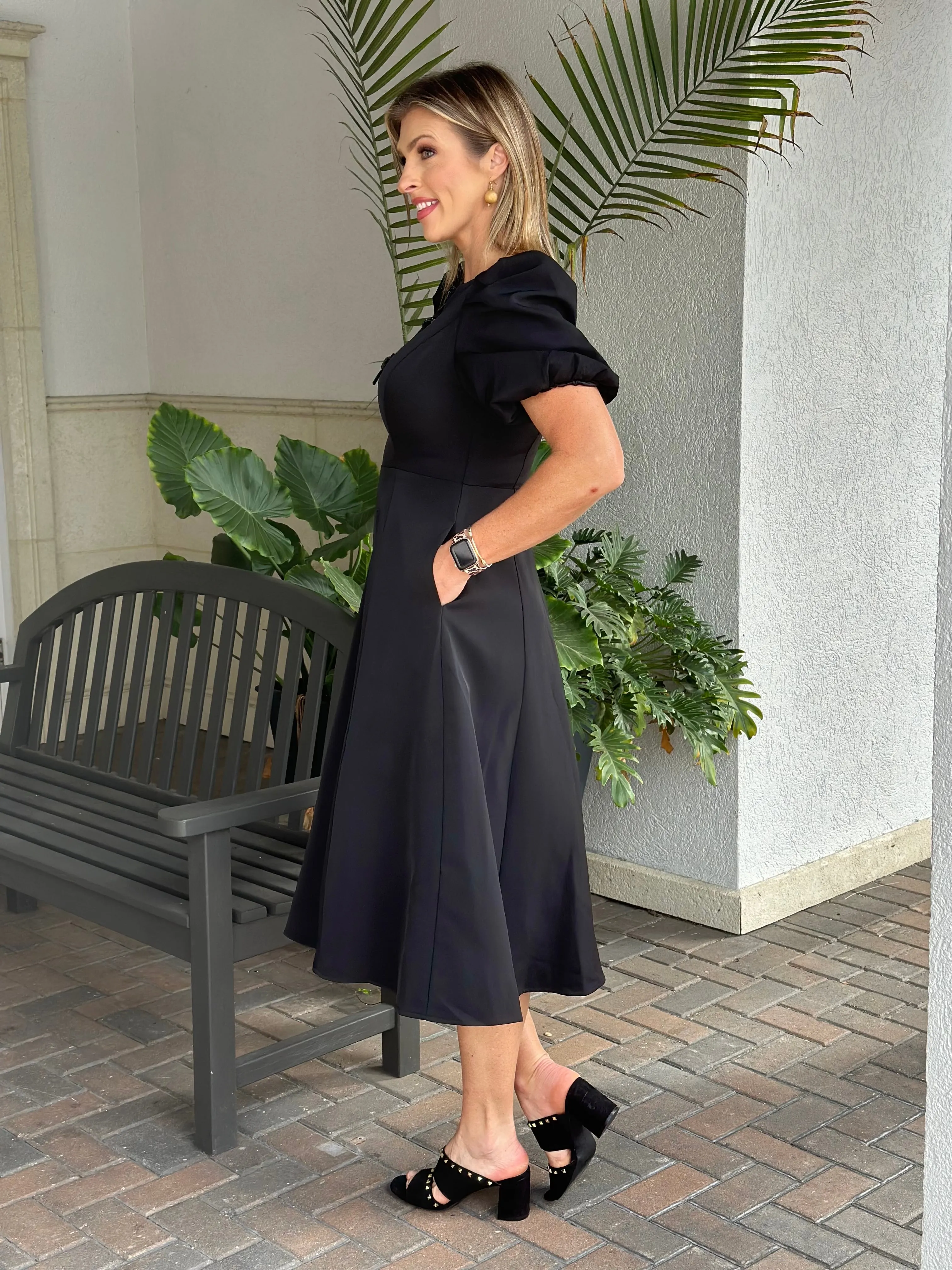 Bow Effortless Elegance Midi Dress
