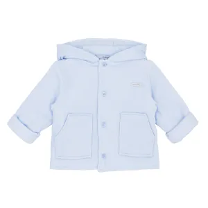 Boys Blue Needlecord Hooded Jacket