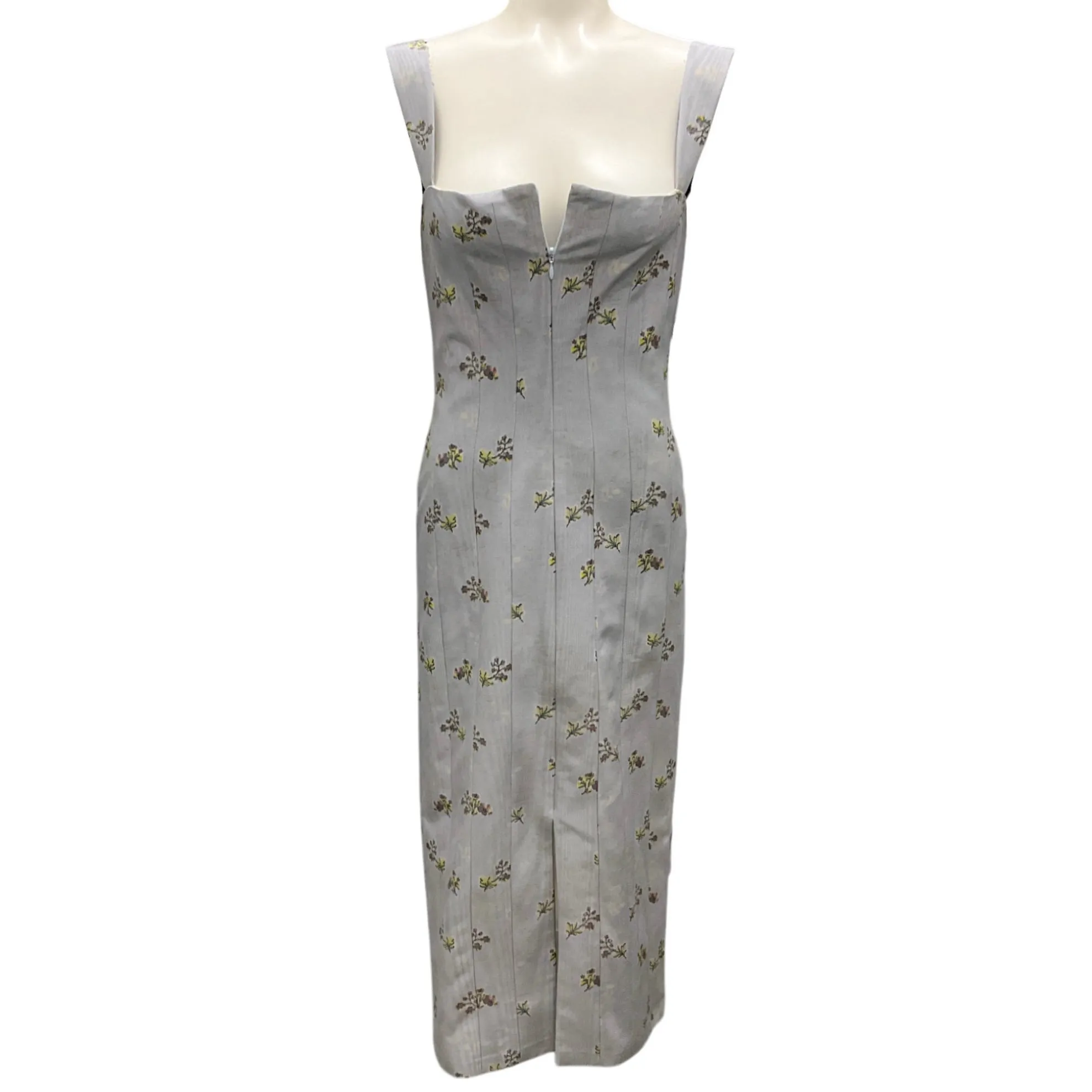 Brock Collection Lavender Multi Deon Floral Midi Dress