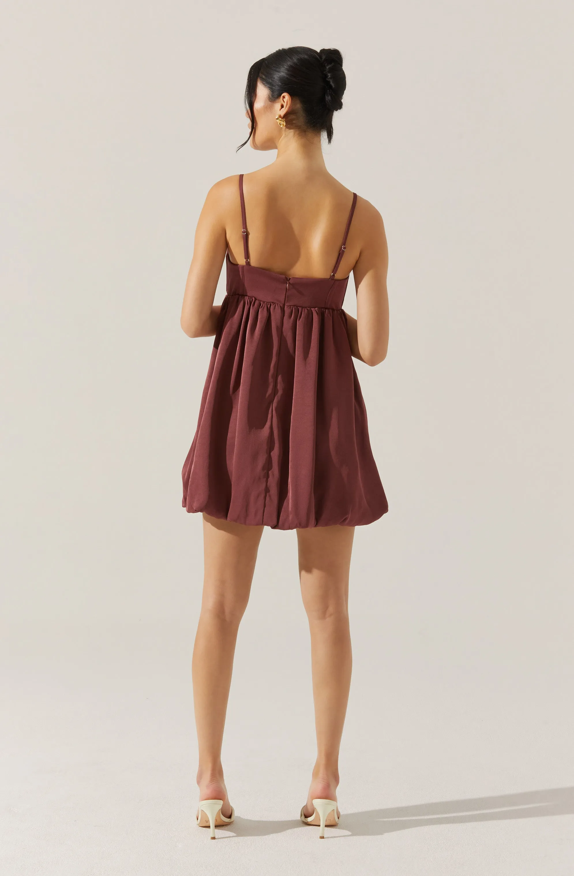 Bustier Bubble Hem Mini Dress