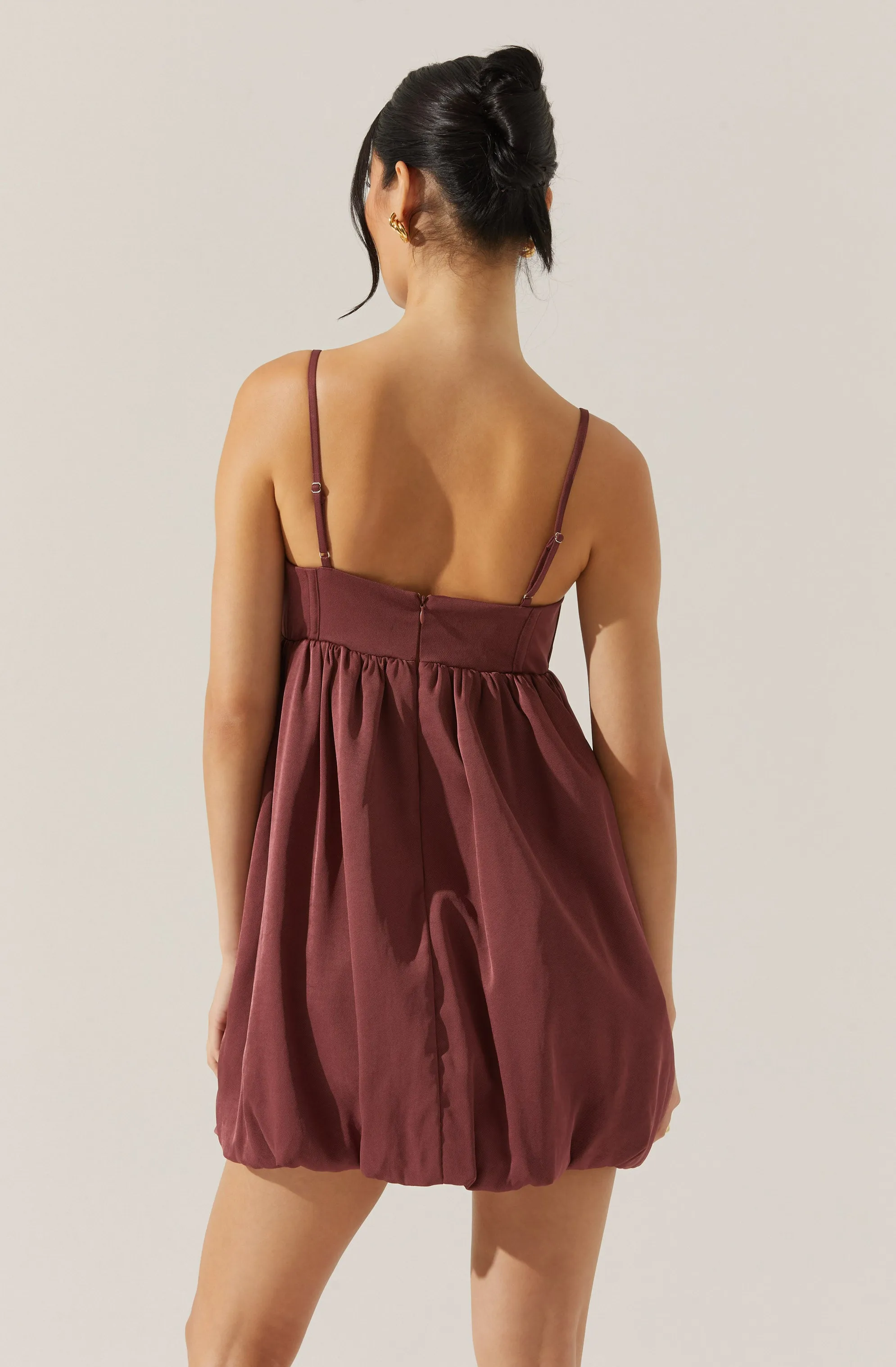 Bustier Bubble Hem Mini Dress