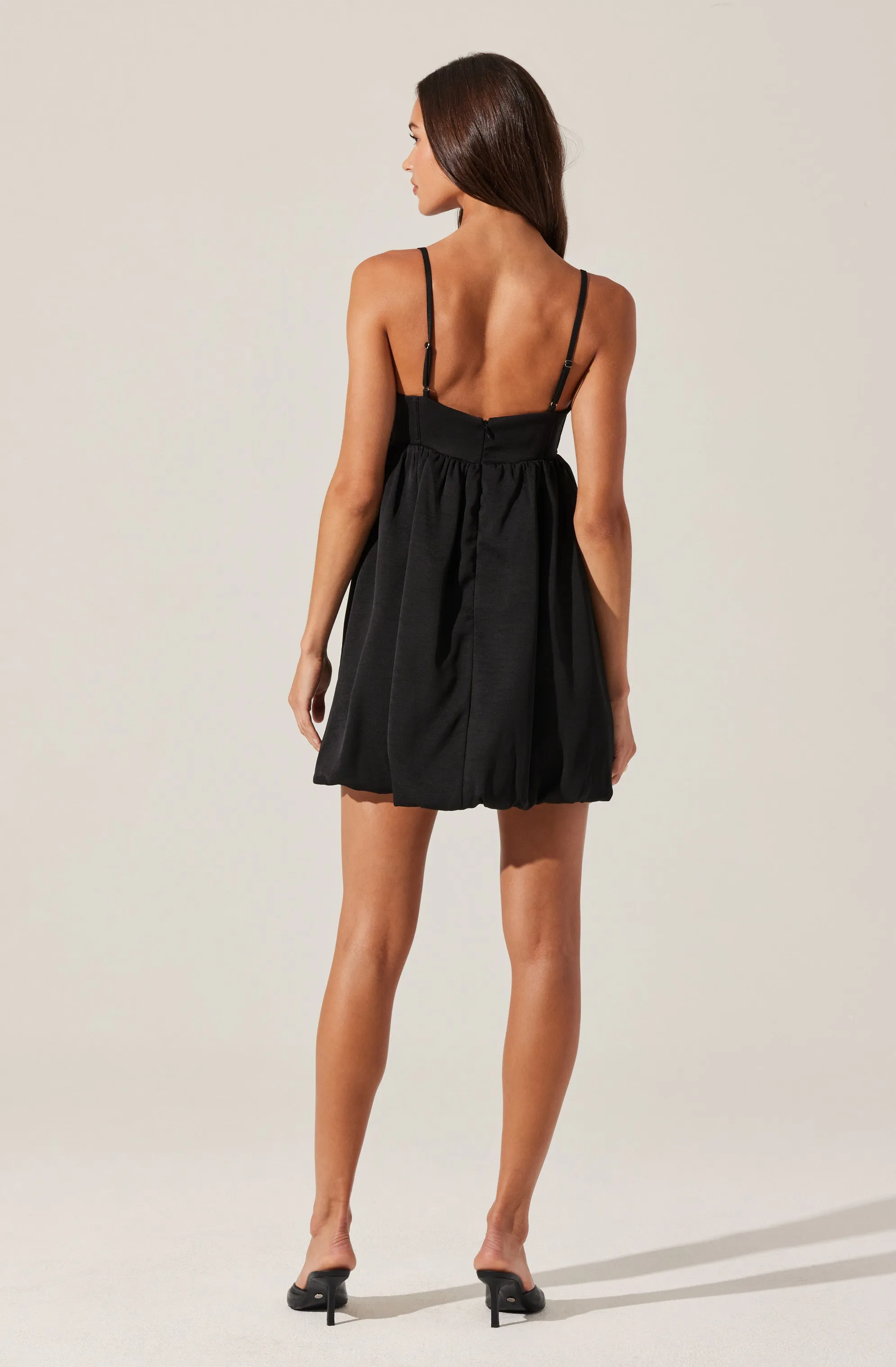 Bustier Bubble Hem Mini Dress