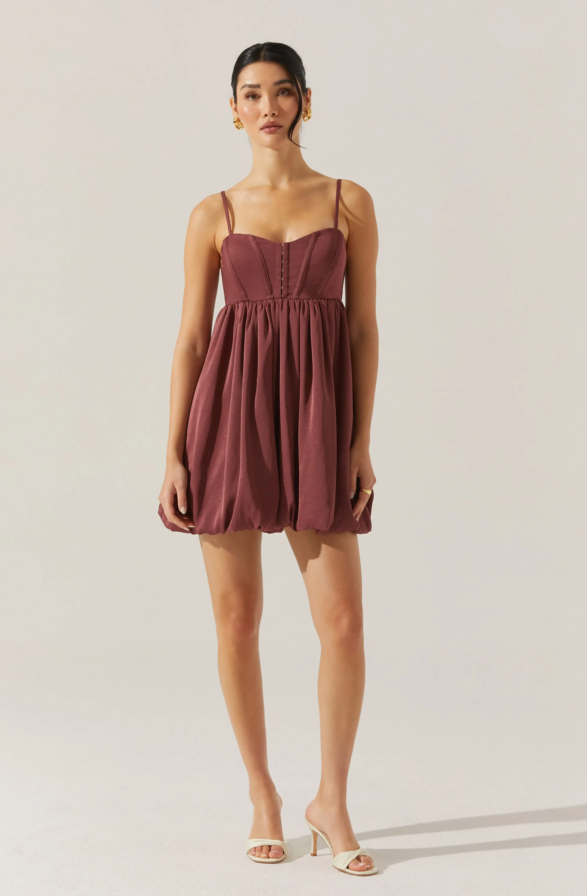 Bustier Bubble Hem Mini Dress