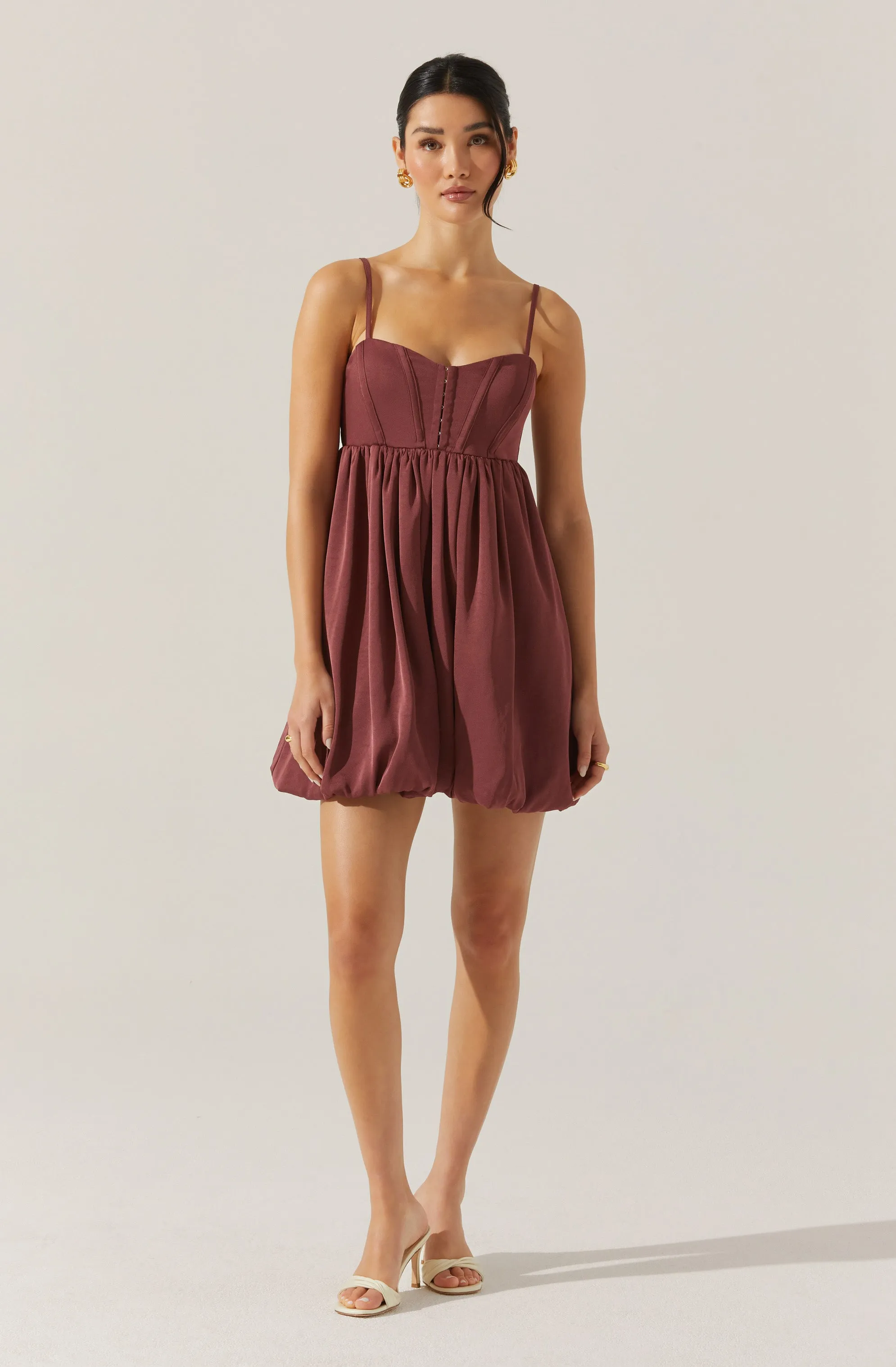 Bustier Bubble Hem Mini Dress