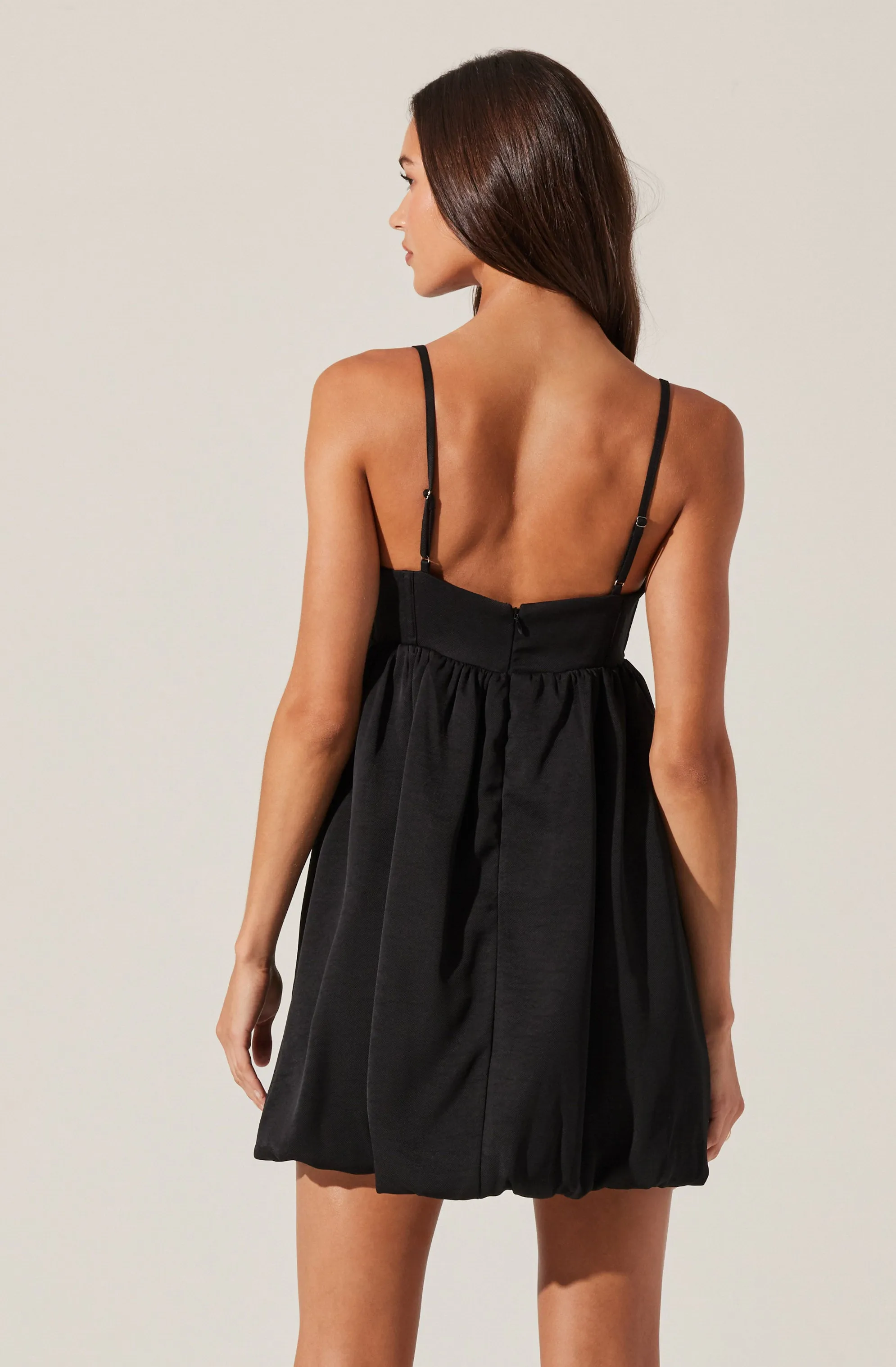 Bustier Bubble Hem Mini Dress