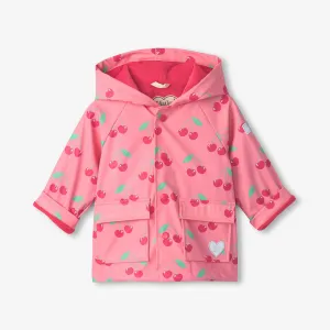Button-Up Rain Jacket | Cherries