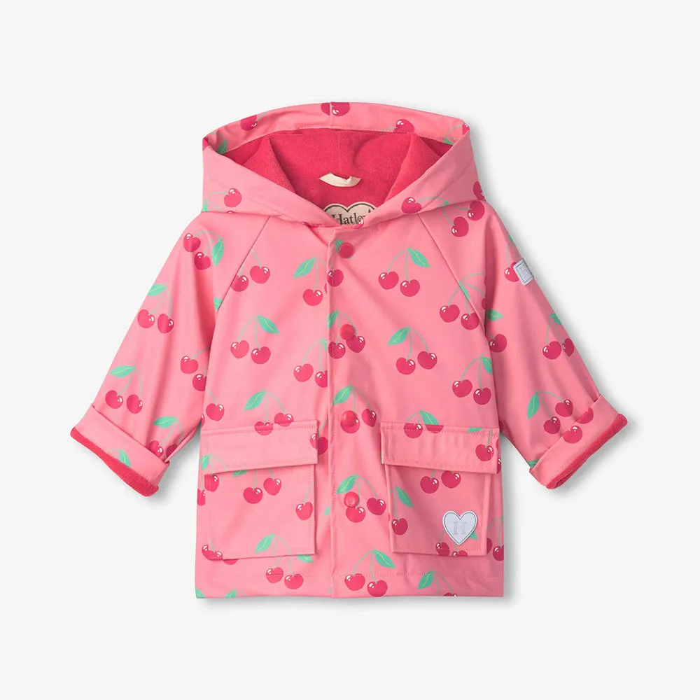 Button-Up Rain Jacket | Cherries