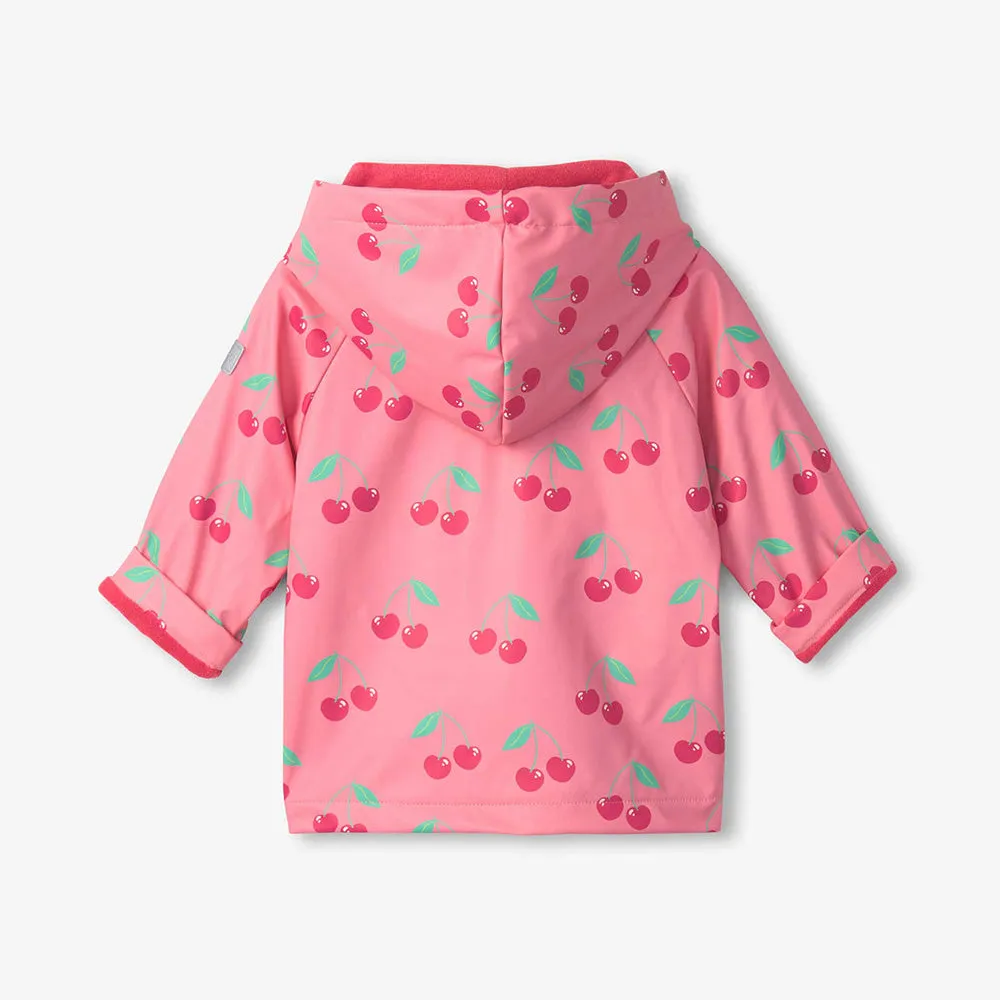 Button-Up Rain Jacket | Cherries