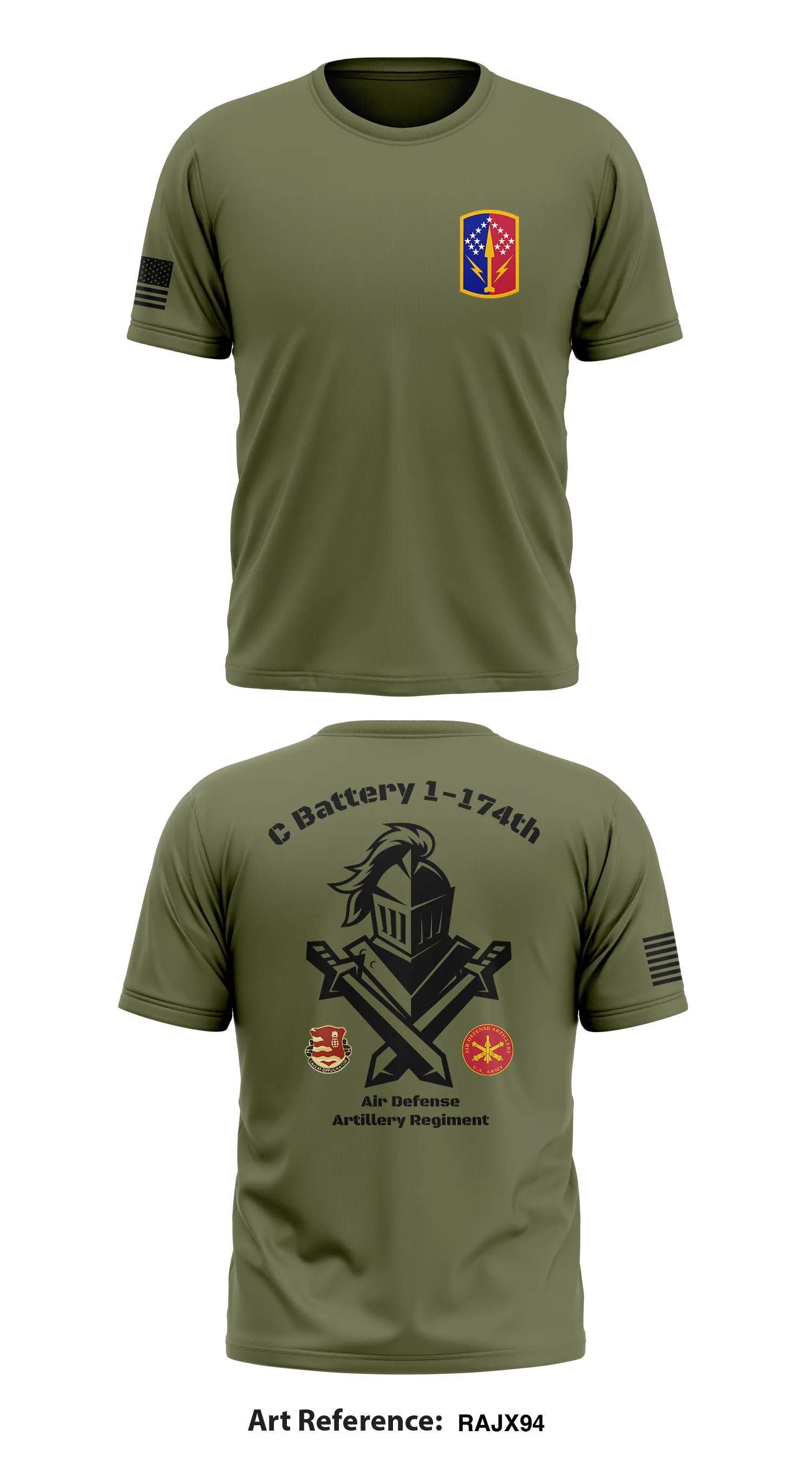 C Battery 1-174th Air Defense Artillery Regiment  Store 1 Core Men's SS Performance Tee - RajX94