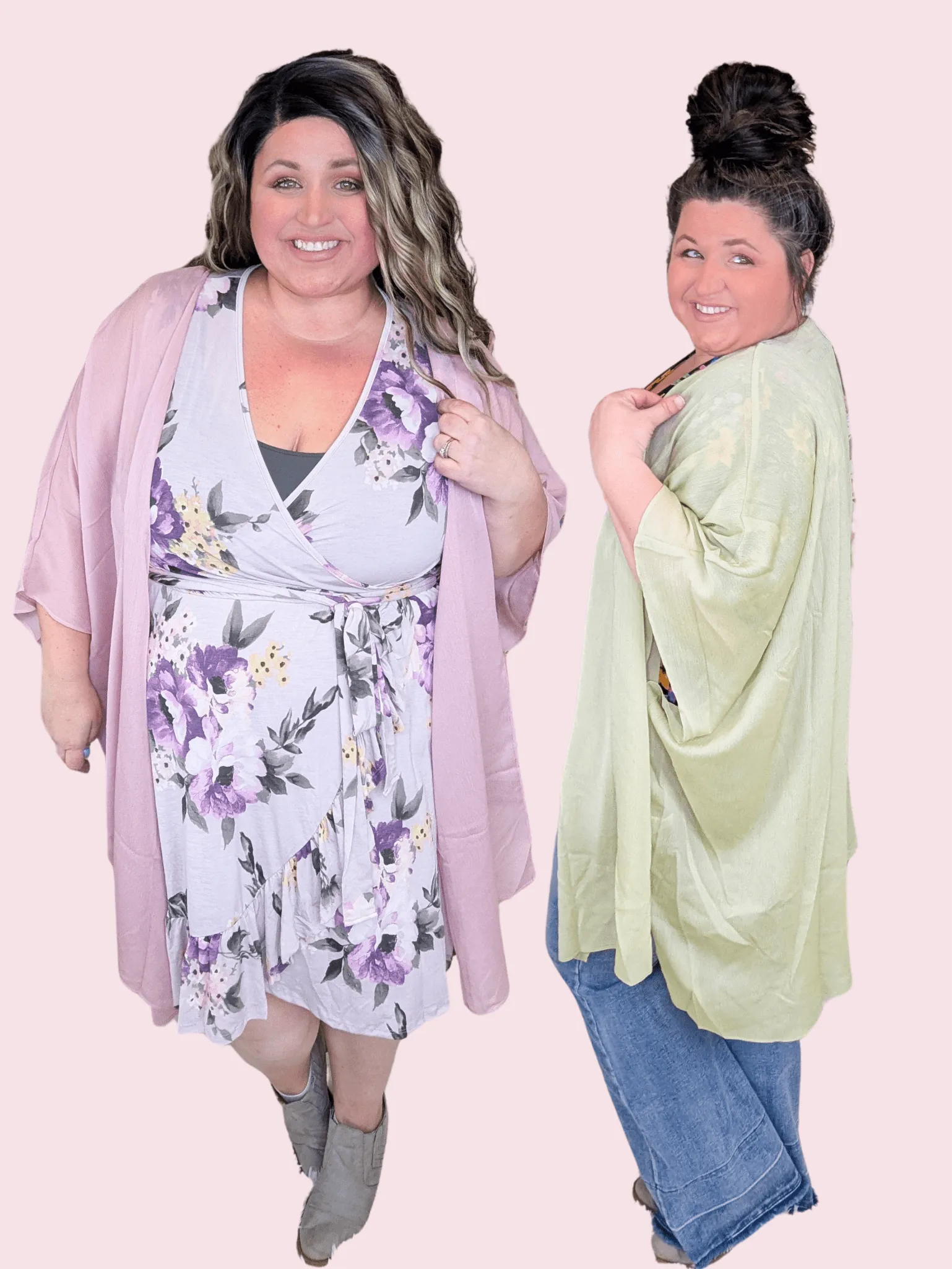 Camilla Solid Textured Lightweight Kimono (2 Colors)