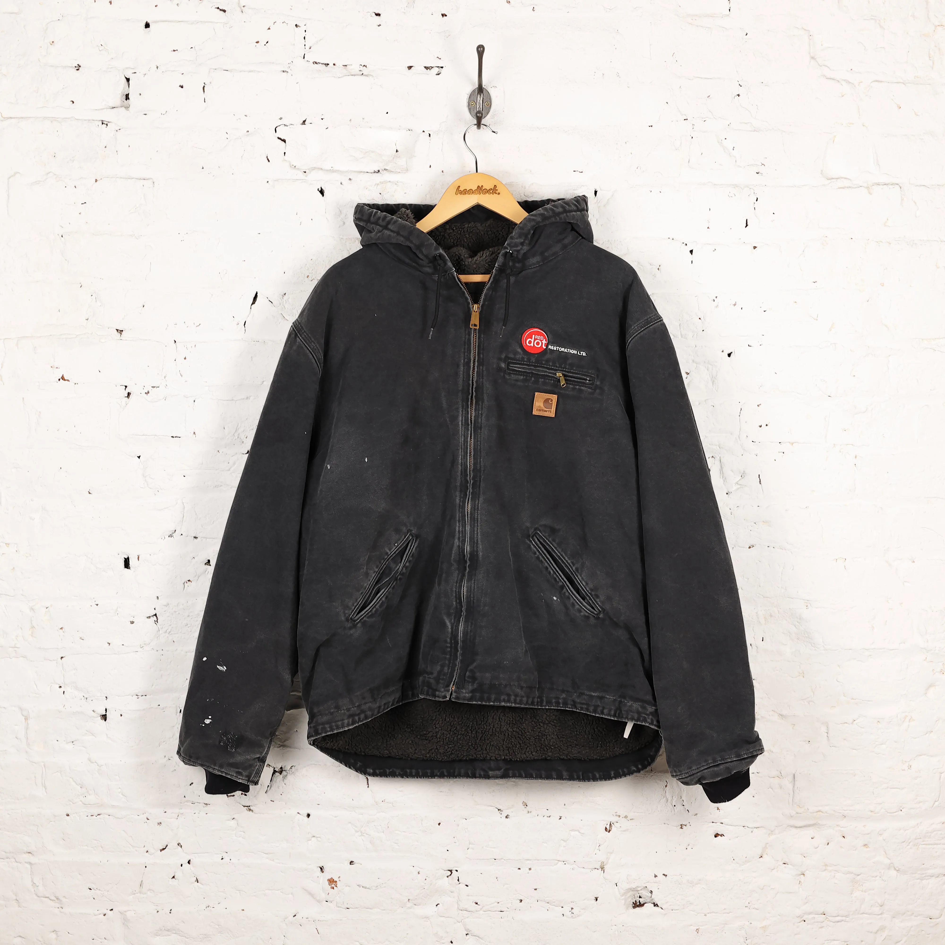 Carhartt Hooded Work Jacket - Black - XXL