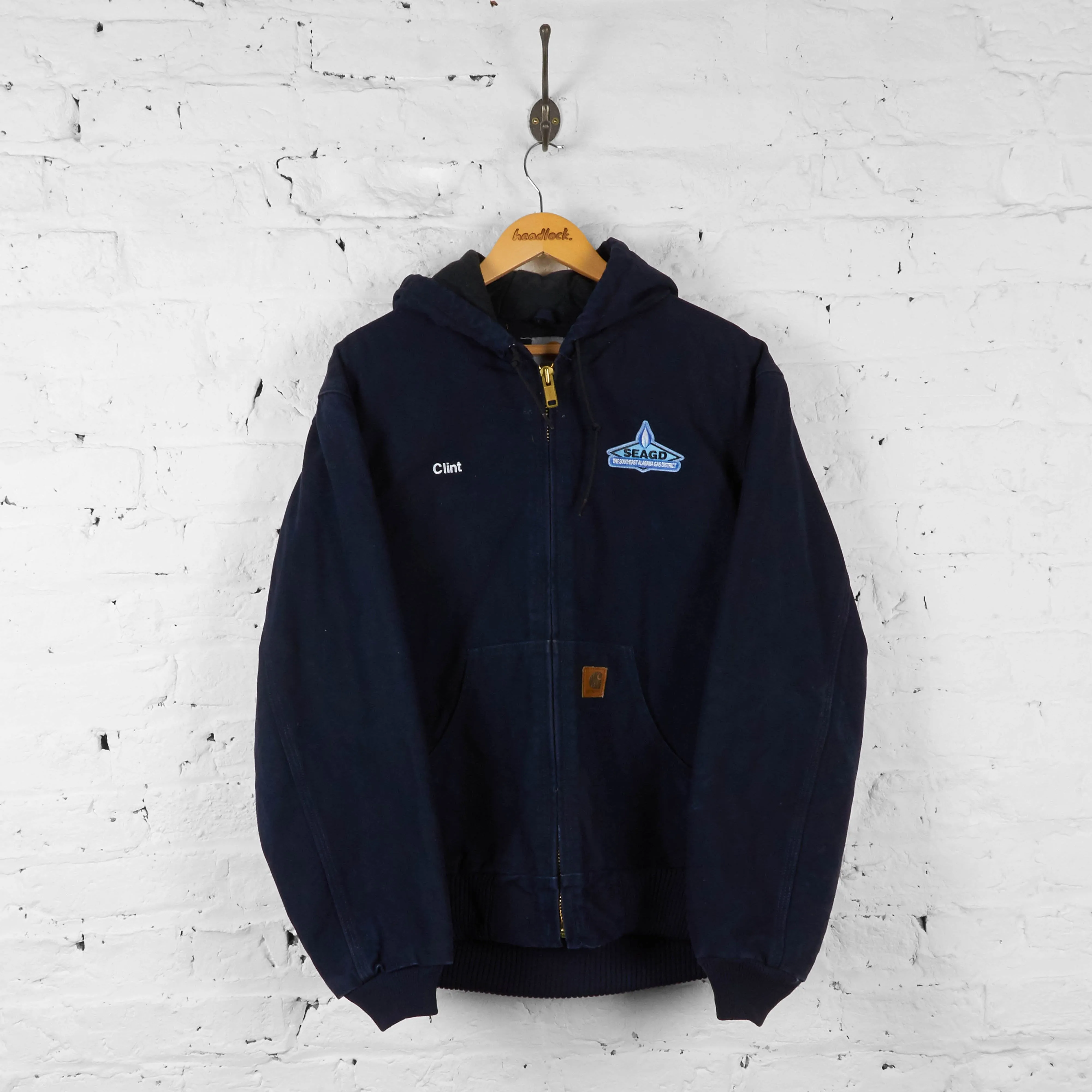 Carhartt Hooded Work Jacket - Blue - M